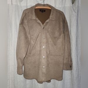 Truth fax suede fall shacket sz m